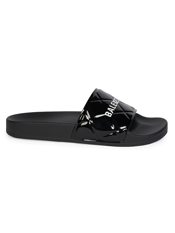 black balenciaga slides