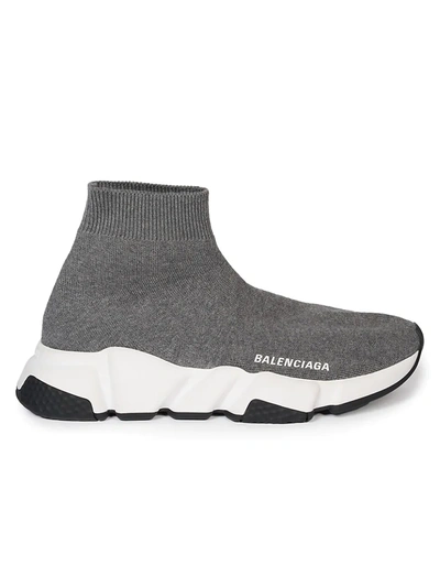 Shop Balenciaga Women's Speed Sneakers In Dark Grey