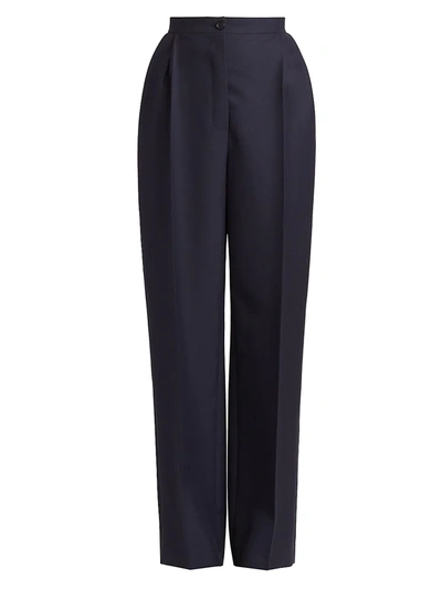 Shop Alaïa Wool & Mohair Pants In Noir