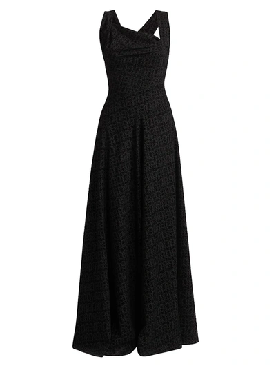 Shop Alaïa Women's Asymmetric Sleeveless Gown In Noir