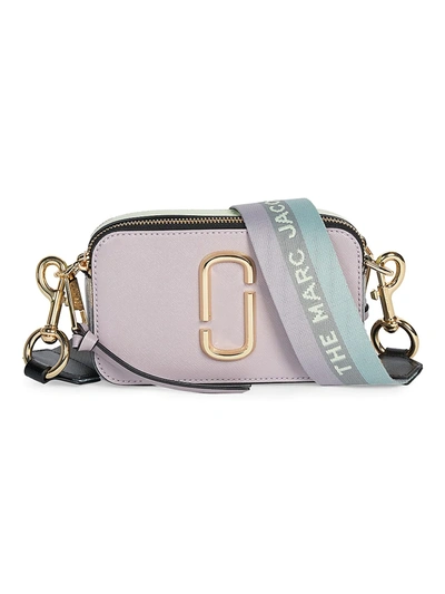 Shop The Marc Jacobs Women's The Snapshot Coated Leather Camera Bag In Dusty Lilac