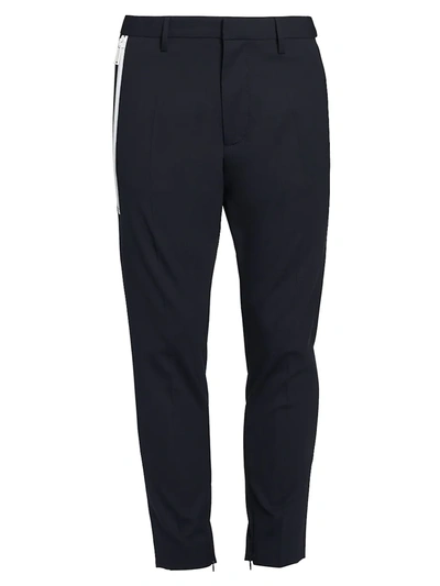 Shop Dsquared2 Men's Stretch Tencho Wool-blend Skinny Pants In Navy