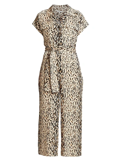 Shop Joie Women's Jailee Leopard Jumpsuit In Ecru