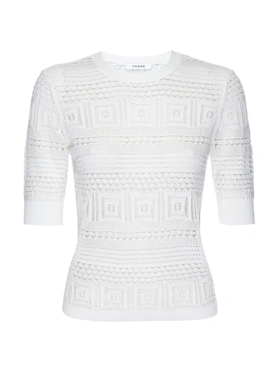 Shop Frame Women's Open-stitch 70s Sweater In Off White