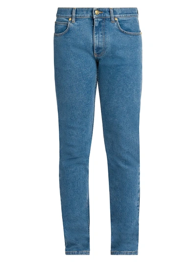 Shop Versace Men's Taylor-fit Classic Jeans In Denim Blue