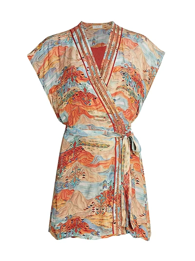 Shop Chufy Amaru Printed Wrap Dress