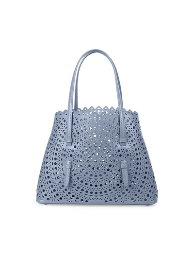 Shop Alaïa Women's Mina 32 Perforated Leather Tote In Embrun