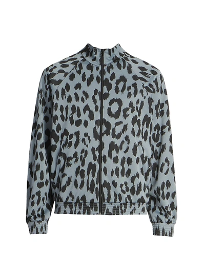 Shop Kenzo Guepard Leopard-print Jacquard Track Jacket In Black