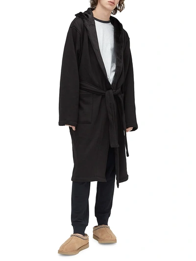 Shop Ugg Brunswick Faux Fur-lined Robe In Black