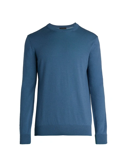 Shop Saks Fifth Avenue Men's Collection Lightweight Cashmere Crewneck Sweater - Teal - Size Xxl