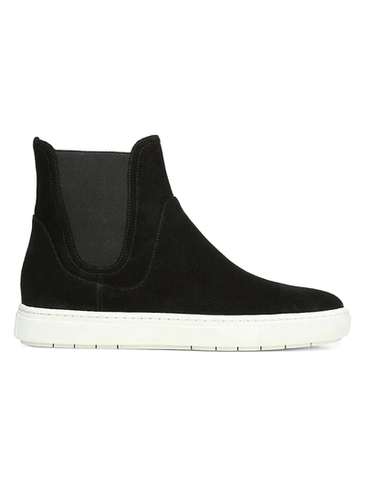 Shop Vince Women's Nira High-top Suede Slip-on Sneakers In Black