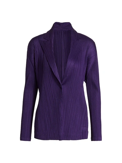 Shop Issey Miyake Women's Monthly Colors September Jacket In Purple