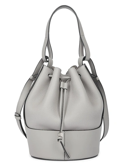 Shop Loewe Women's Balloon Leather Bucket Bag In Smoke