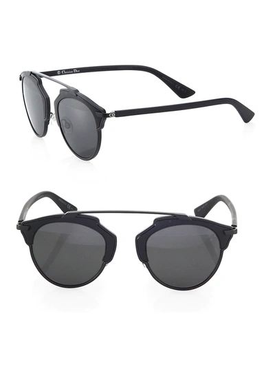 Shop Dior Women's So Real 48mm Pantos Sunglasses In Black
