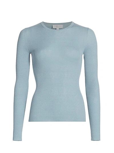 Shop Michael Kors Cashmere Knit Sweater In Stream