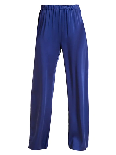 Shop Marina Rinaldi Women's Frisottino Wide-leg Trousers In China Blue