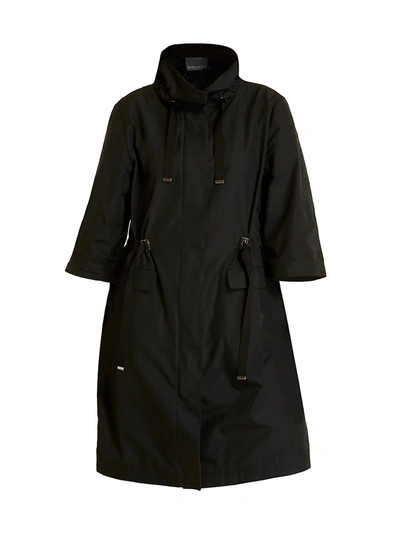 Shop Marina Rinaldi Women's Funnelneck Raincoat In Black