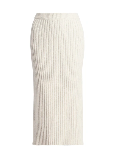 Shop Altuzarra Women's Orville Rib-knit Midi Skirt In Ivory