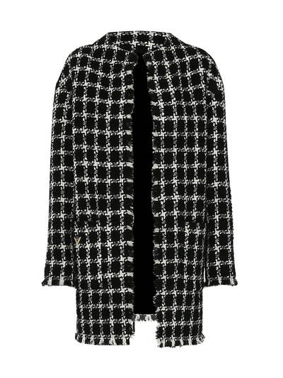 Shop Valentino Cappotto Wool-blend Coat In Black Ivory