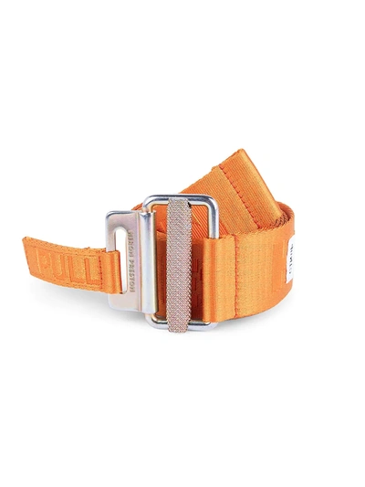 Shop Heron Preston Men's Logo Tape Belt In Orange