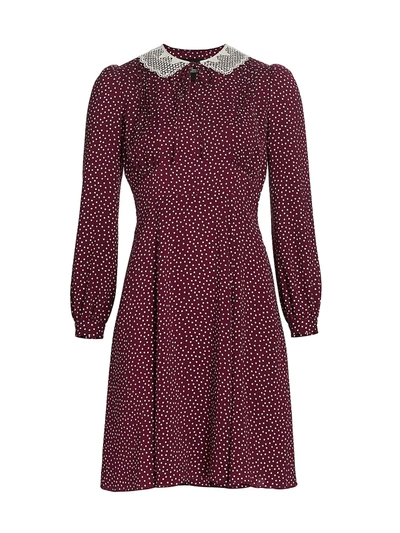 Shop The Marc Jacobs The Berlin Highneck Dress In Burgundy