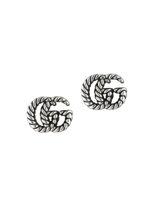 gucci double g earrings silver