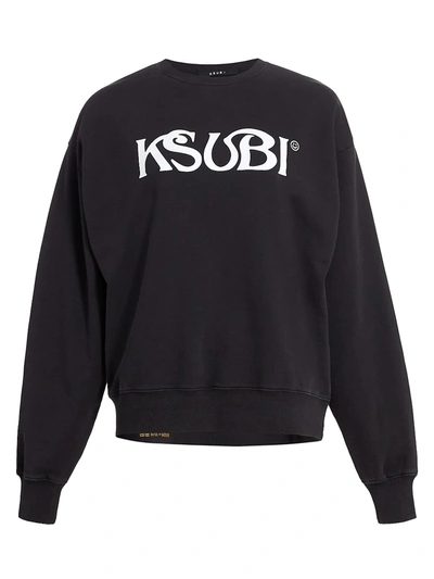 Shop Ksubi Women's Super Nature Ksmile Crewneck Sweatshirt In Black