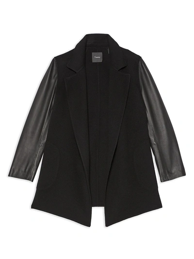 Shop Theory Women's Clairene Open-front Jacket In Black