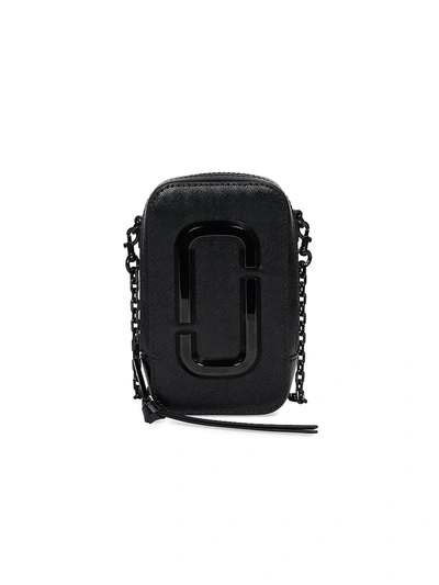 Shop The Marc Jacobs The Hot Shot Leather Crossbody Bag In Black