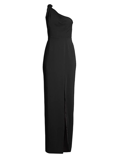 Shop Jay Godfrey Goldie Asymmetrical Gown In Black