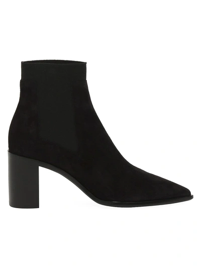Shop Rag & Bone Brynn Block-heel Suede Chelsea Boots In Black