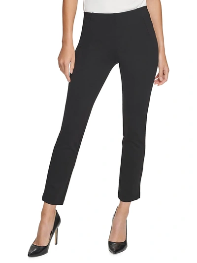 Shop Donna Karan Women's Ponte Knit Cropped Pants In Black