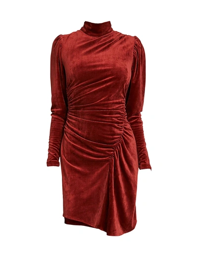 Shop A.l.c Women's Marcel Draped Velvet Dress In Sumac