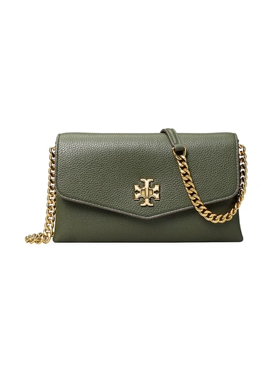 Shop Tory Burch Women's Kira Leather Wallet-on-chain In Poblano