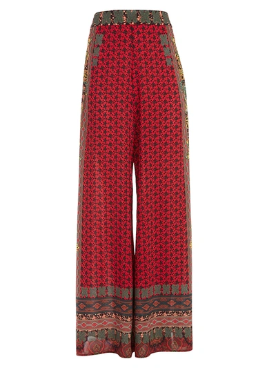 Shop Alice And Olivia Athena Print Wide-leg Trousers In Always Forever Multi