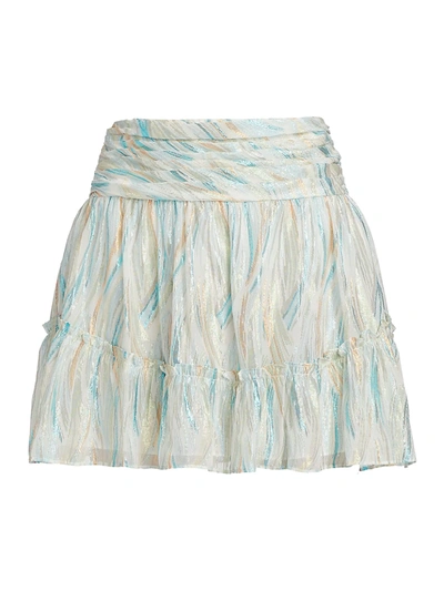 Shop Ramy Brook Women's Fiora Skirt Flounce Mini Skirt In Ivory