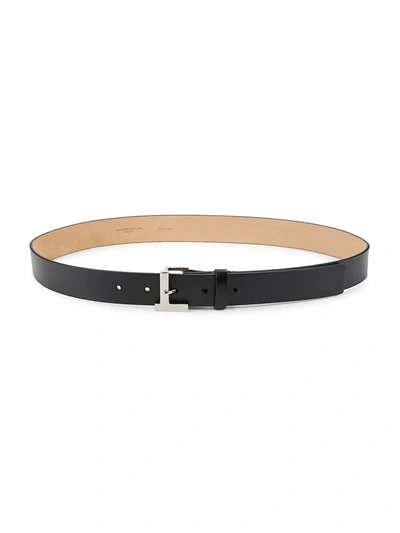 Shop Lafayette 148 Beam Buckle Leather Belt In Black