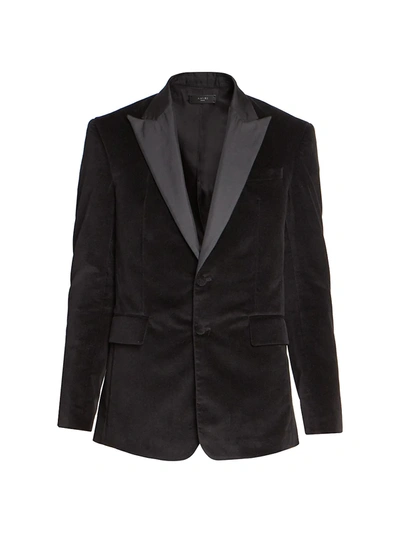 Shop Amiri Men's Velvet Blazer In Black