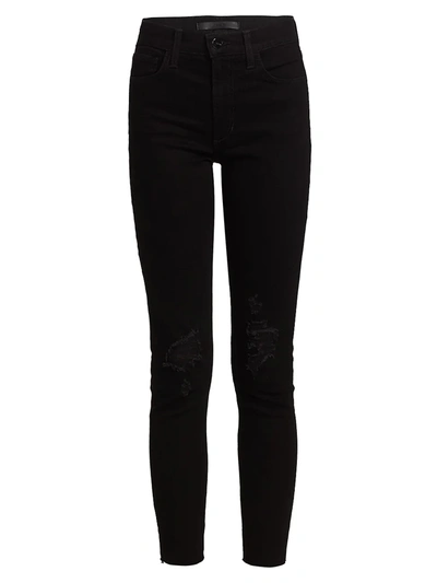 Shop Joe's Jeans The Charlie Mid-rise Ankle Skinny Jeans In Obsidian