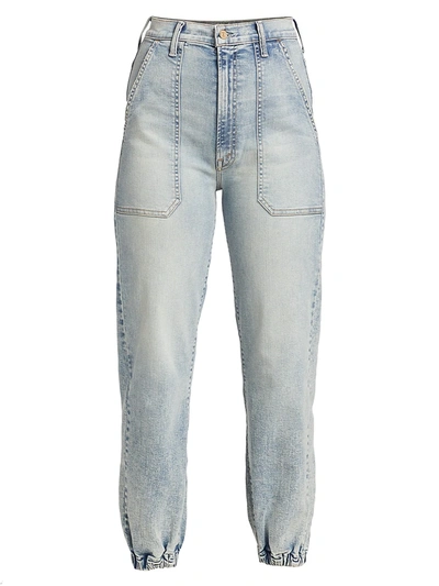 Shop Mother The Wrapper Patch Ankle Jeans In Marrakesh