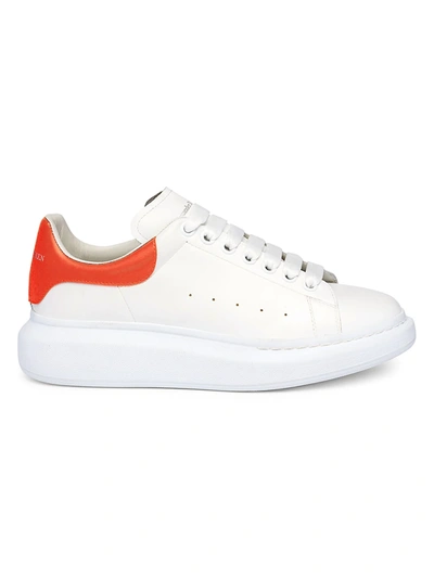 Shop Alexander Mcqueen Oversized Leather Platform Sneakers In White Squash