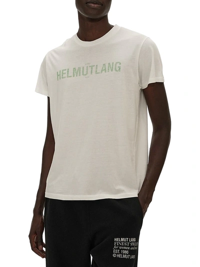 Shop Helmut Lang Men's Standard Logo T-shirt In Chalk White