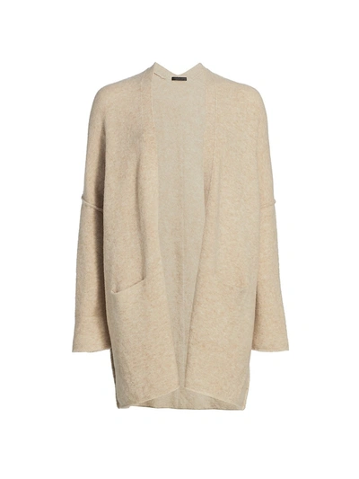 Shop Atm Anthony Thomas Melillo Wool-blend Oversized Cardigan In Heather Oatmeal