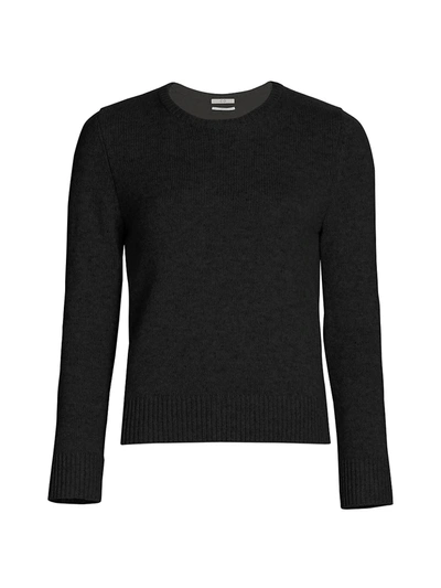 Shop Co Women's Essentials Cashmere Knit Crewneck Sweater In Black