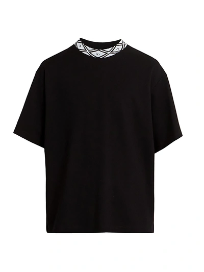 Shop Acne Studios Men's Eternal Logo-trimmed T-shirt In Black