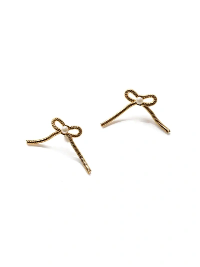 Shop Lele Sadoughi Women's Bow Stud Earrings In Gold