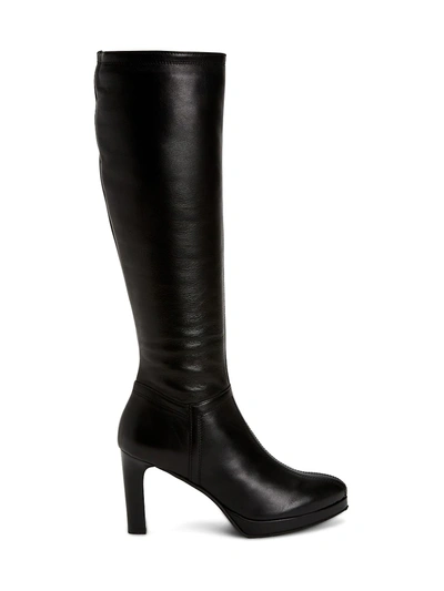 Shop Aquatalia Women's Raelynn Knee-high Leather Platform Boots In Black
