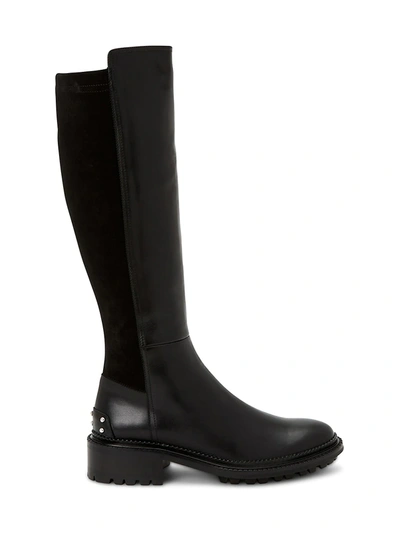 Shop Aquatalia Omara Knee-high Leather Boots In Black