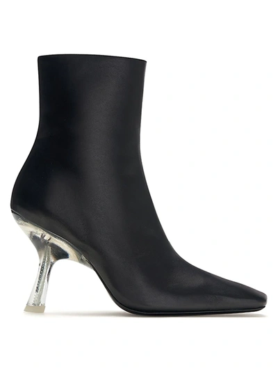 Shop Simon Miller Foxy Square-toe Leather Ankle Boots In Black