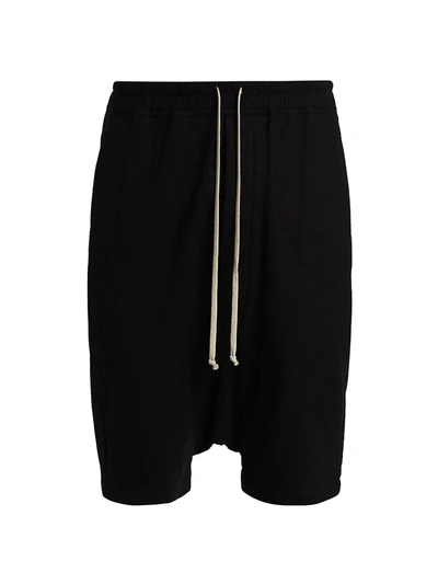 Shop Rick Owens Wool-blend Pod Shorts In Black